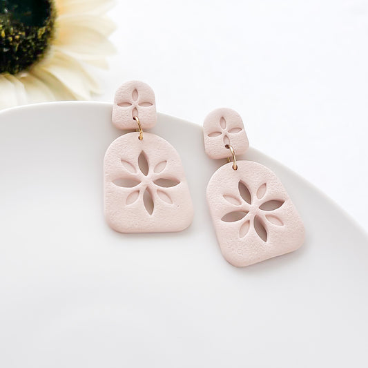 Handmade Edgy Pastel Polymer Clay Earrings | Unique Boho Chic Statement Jewelry | Artisan Metal and Design | Trendy & Bold Fashion Accessories