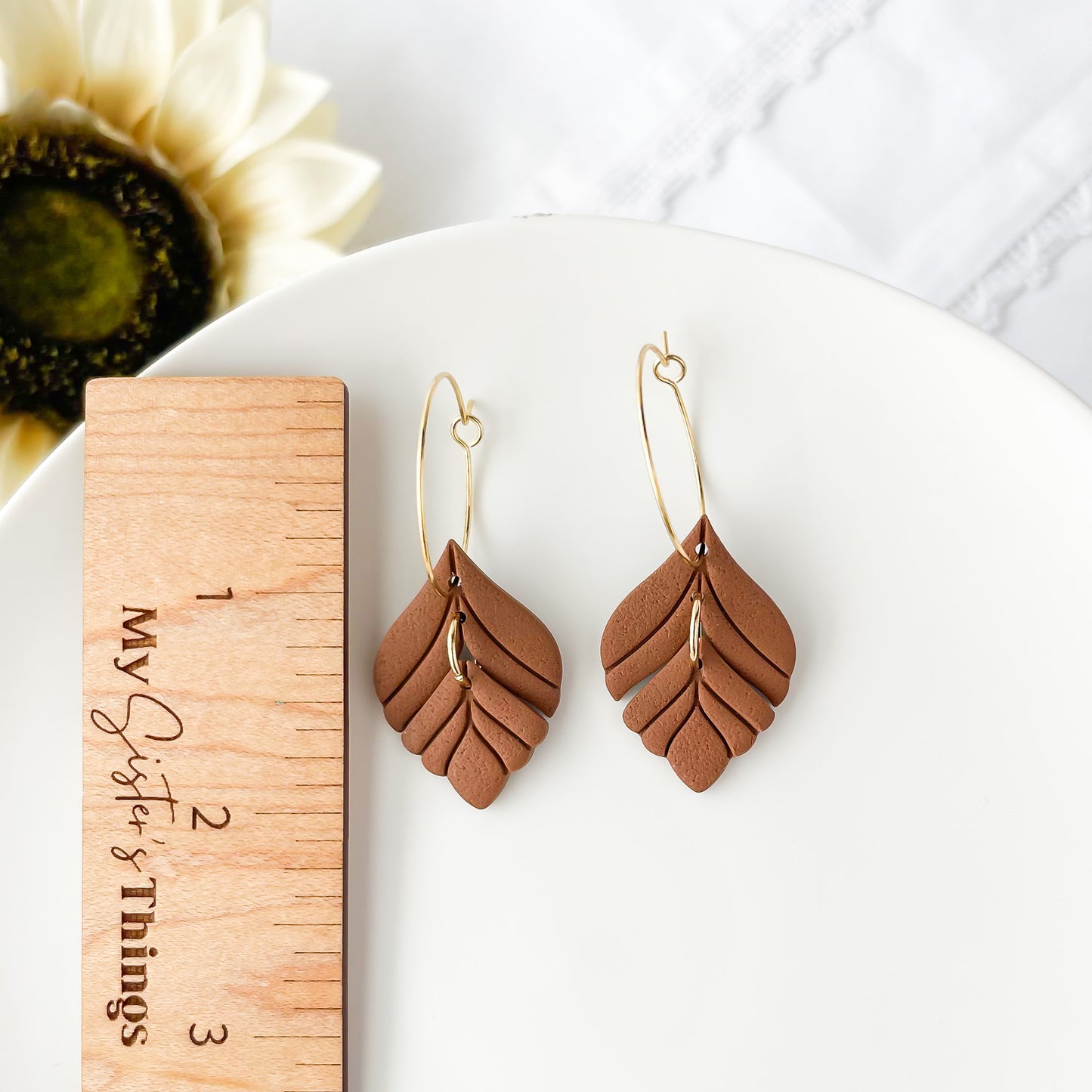 Bold Artisan Leaf Dangle Earrings – Unique Handmade Statement Jewelry for the Fashion-Forward